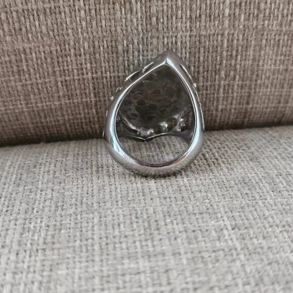 Women Ring Faux Turquoise Stone Silver Tone Fashion Jewelry Ring Size 8.5 - Picture 8 of 12